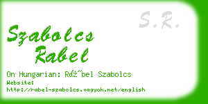 szabolcs rabel business card